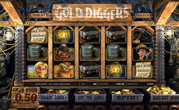 Игровой автомат Gold Diggers - не пропусти золотую лихорадку в Вулкан казино